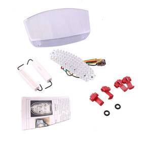 Hukyu 612046383841 1pc Motorcycle Led Clear Tail Brake Lights Taillamp For Ducati Monster 1994-2010