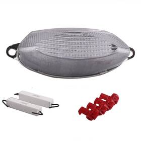 Hukyu 612046747117 Clear Led Taillight For Honda Vtr1000 97-05 Rear Brake Light With Turn Signal Lamp