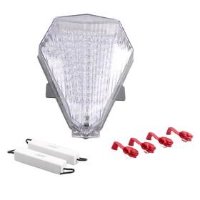 Hukyu 612063523367 Clear Led Taillight For Yamaha R6 2006-2007 Rear Brake Light With Turn Signal