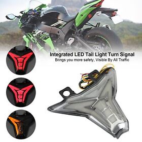 Tl-509-red Integrated Tail Light Turn Signal Fit Kawasaki Ninja Zx10r Z1000 2013-2022 Red