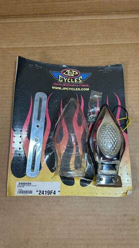 2419f4 J&p Cycles Led Custom Teardrop Taillight Clear Lens