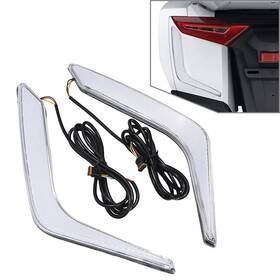 Kabusikikaisya-kawausa 550736305431 Pair Rear Saddlebag Accents Lights For Honda Goldwing 1800 Gl1800 2018-23 Clear