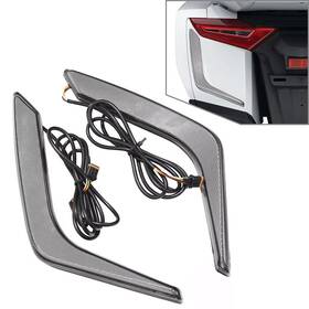 Kabusikikaisya-kawausa 550736337647 Pair Rear Saddlebag Accents Lights For Honda Goldwing 1800 Gl1800 2018-23 Smoke