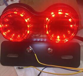 50r-001179 Keepdsgn Black Motorcycle Tail Brake Light Lamp For Harley Bobber Chopper Cafe Racer