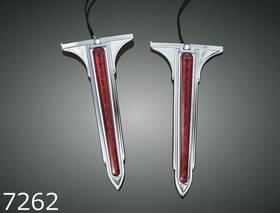 7262 Kuryakyn Led Saddlebag Run-brake Chrome Accent Lights Electra And Road Glide