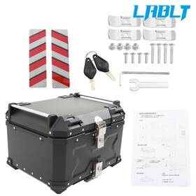 Om277740oc Lablt 55l Black Motorcycle Luggage Tail Box Scooter Trunk Storage Top Case