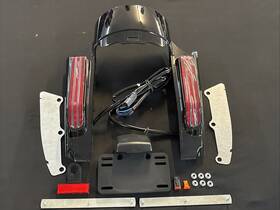 Le0065 Lectric Lighting Harley Rear Fndr Facia Kit T/s Blk With Wiring Harnes -le006