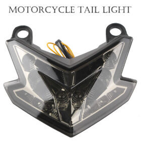 Led Brake Rear Taillight Fit Kawasaki Z800 Zx6r 2013-14 Black With Turn Signal