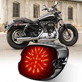Llx 762891746749 Smoked Lens Led Tail Light With License Plate Lamp For Harley Sportster 1200 / 883