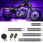 Lu-mc-adv-pu-10.2 Ledglow Purple Motorcycle Led Neon Lights Lighting Kit 842383105909