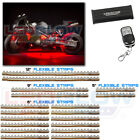 Lu-mc-r-18.1 Ledglow Red Led Motorcycle Ground Effects Kit Flash 842383104292