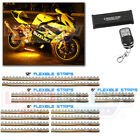 Lu-mc-y-14.1 Ledglow Yellow Led Neon Flex Motorcycle Lights Kit 842383104872