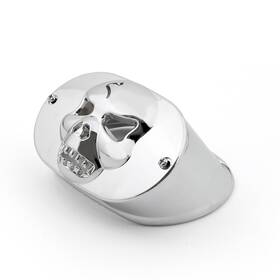 Tl-326-chrome Madhornets Tail Lamp Collar Skull Cover For Touring Models Xl Dyna Flstf Flhrc Flhtc