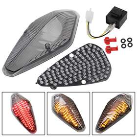 Tl-405-smoke Madhornets Taillight Turn Signals For Honda Vtx1300 Retro Vtx1800 1800t 02-08 E