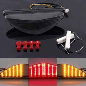Tl-437-smoke Madhornets Smoke Led Taillight Integrated Turn Signals For Yamaha Raider 2008-19