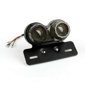 Madhornets Tl-453-black Motorcycle Led Rear Tail Light Brake Indicator Number Plate 12v Black E