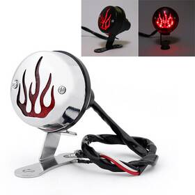 Tl-464-chrome Madhornets Moto Brake Running Tail Light Lamp For Cafe Racer Bobber Custom Chrome Us
