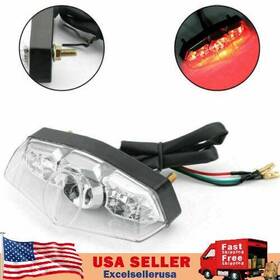 Tl-475-clear Madhornets Abs Led Clear Brake Stop Running Rear Tail Light Lamp For Universal Motor Us