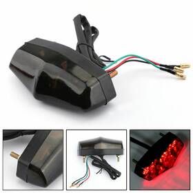 Tl-475-smoke Madhornets Abs Motorcycle Led Red 12v Brake Stop Running Rear Tail Light Lamp Universal Us