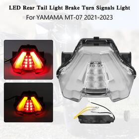 Tl-522-clear Madhornets Led Rear Tail Light Brake Turn Signals For Yamaha Mt-07 Mt07 2021-2023 Clear Dh
