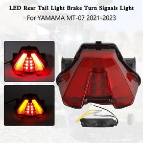 Tl-522-red Madhornets Led Rear Tail Light Brake Turn Signals For Yamaha Mt-07 Mt07 2021-2023 Red Dh