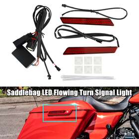 Tl-523-red Madhornets Saddlebag Led Flowing Turn Signal Light For Touring Glide Road 2014-2022