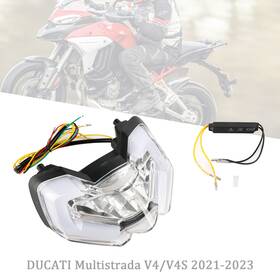 Tl-527-clear Madhornets Tail Light Integrated Turn Signals For Ducati Multistrada V4s V4 110 21-23 Clear