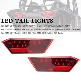 Tl-531-red Madhornets 2412341 2412342 Red Led Tail Lights For Polaris Rzr Turbo 1000 Xp 900 S 2014-19