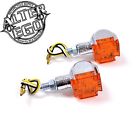 61-99152 Marker Led Chrome Bobber Lights Maltese Amber Emgo Lenses
