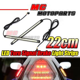 Mc1ttlsbc22rdywpn001h Mc Motoparts Rear Tail Brake Turn Signal Led Strip Lights 220mm For Honda Motorbike