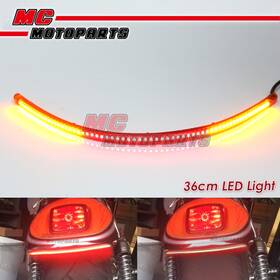 Mc1ttlst36rdrdywpn009 Mc Motoparts Amp-z 37cm Red Integrated Led Tail Light Bar Tube For Motorcycles