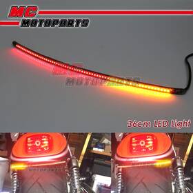 Mc1ttlst36smrdywpn006 Mc Motoparts Amp-z 37cm Smoke With Signal Light Led Tail Bar Tube For Kawasaki