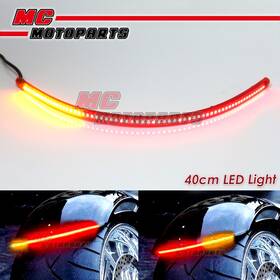 Mc1ttlst40rdrdywpn005 Mc Motoparts Amp-z 42cm Red With Signal Light Led Tail Bar Tube For Honda Motorcycles