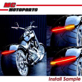 Mc1ttlst40rdrdywpn008 Mc Motoparts Amp-z 42cm Red With Signal Light Led Tail Bar Tube For Suzuki Motorcycles