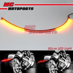 Mc1ttlst50rdrdywpn009 Mc Motoparts Amp-z 49cm Red Integrated Led Tail Light Bar Stripe Tube For Motorcycles