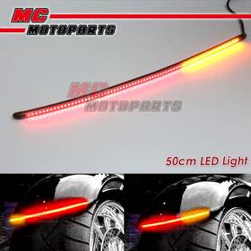 Mc1ttlst50smrdywpn014 Mc Motoparts Amp-z 49cm Smoke Signal Light Led Tail Bar Stripe Tube For Motorcycle
