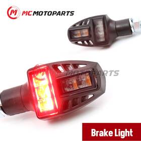 Mcrctslt150smrdsn24001 Mc Motoparts 1 Pair Led Brake Turn Signal Indicator Light Tgun For Motorcycle