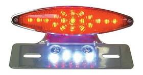 11240 Mid Usa Chrome Plated Led Taillight And Aluminum License Mount Kit