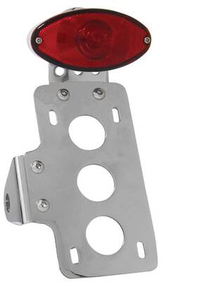 13132 Mid Usa Chrome Modular Thick Cateye Taillight/license Plate Kit