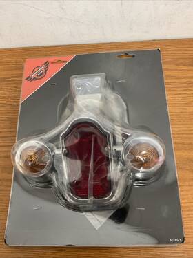 Milwaukee Twins 33-647 Tombstone Taillight With Amber Turn Signals
