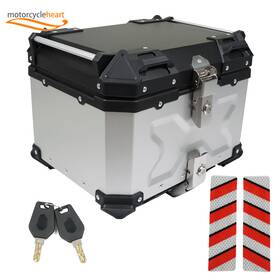 Mc1450326yc Mitoharet Silver Motorcycle Luggage Waterproof Tail Box Top Case Scooter Trunk Storage 45l