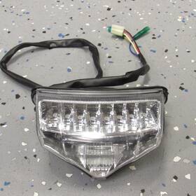 Y-8fz6-c Motodynamic Integrated Sequential Led Taillight Clear Lens / Rear Brake Light Lamp 04-09 Fz6