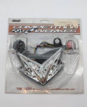 624-0511c Motomph 2013-2018 Kawasaki Ninja Zx6r Clear Led Tail Light With Park