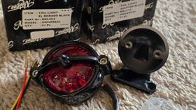 Ma-575390 Motone Bel Air Tail Light With Plate Holde And Turn Signal Brackets