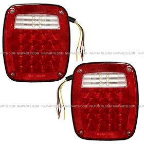 Pbp-38-008-s Niuparts 2pcs 38 Led Tail Brake Turn Stop Licence Back Up Lights For Truck Trailer