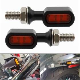 Oginodaisukeus 421113344674 2x For Harley Amber Lens Mini Led Rear Turn Signal Light Indicator Lamp Black Us