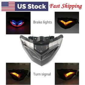 Onestart 845623428608 Led Brake Tail Light Rear Turn Signal Lamp Fit Kawasaki Ninja 250r 300 13-17