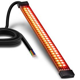 Sil0323 Online Led Store True Mods 1pc 8 Inch Motorcycle Turn Signal And Brake Amber / Red