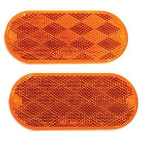 Re-12ak Optronics Reflector Oblong Amber/pair