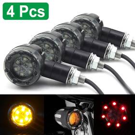 Un007047 Oumurs 2-1 Motorcycle Led Bullet Rear Brake Blinker Turn Signal Tail Light For Harley Honda